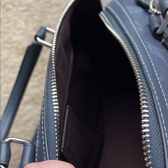 Coach Denim Blue Signature Handbag Rowan EUC/NWOT - Picture 8 of 10